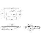Badeværelsessammensætning Håndvask i keramik og spejl lavet i Italien - Chantal Viadurini