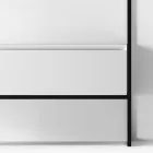 Badeværelsessammensætning Håndvask i keramik og spejl lavet i Italien - Hoscar Viadurini