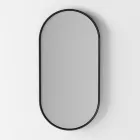 Badeværelsessammensætning Håndvask i keramik og spejl lavet i Italien - Hoscar Viadurini