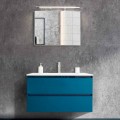 Badeværelse Skab 90 cm, moderne håndvask og spejl - Becky
