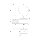 Salvie grøn og Cannettato eg badeværelsessammensætning lavet i Italien - Uranus Viadurini