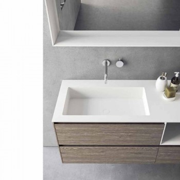 Badeværelsesmøblersammensætning, moderne og suspenderet design lavet i Italien - Callisi8