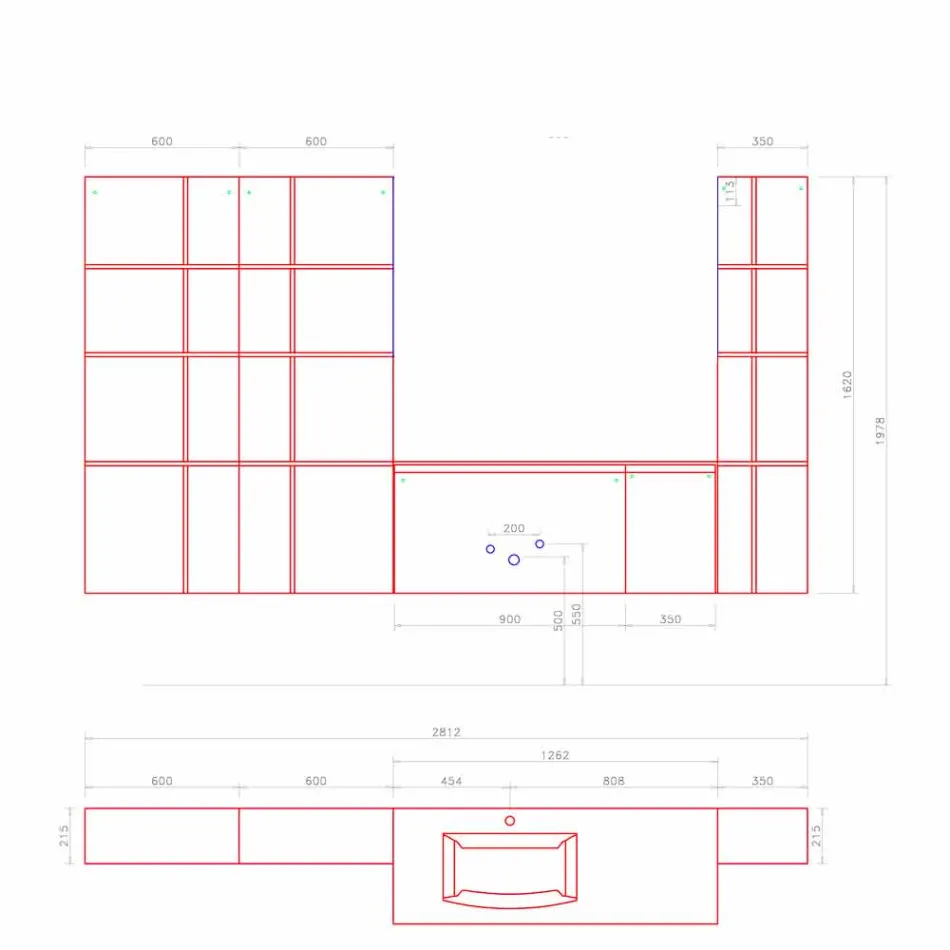 Suspenderede og moderne badeværelsesmøbler, designmøbler - Callisi12 Viadurini