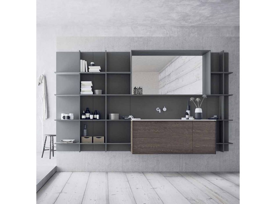 Suspenderede og moderne badeværelsesmøbler, designmøbler - Callisi12 Viadurini