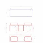 Moderne design Suspension Badeværelse sammensætning lavet i Italien - Callisi14 Viadurini