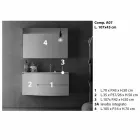 Moderne og ophængt badeværelseskomposition lavet i Italien Design - Callisi7 Viadurini