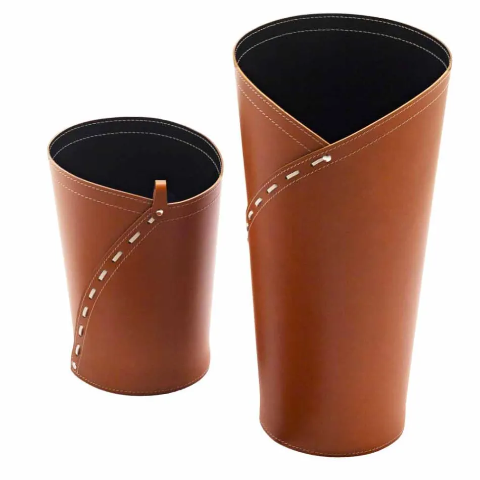 Kontorkomposition i moderne design i læder fremstillet i Italien - Giulio Viadurini