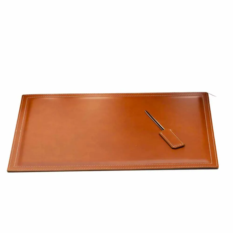 Kontorkomposition i moderne design i læder fremstillet i Italien - Giulio Viadurini