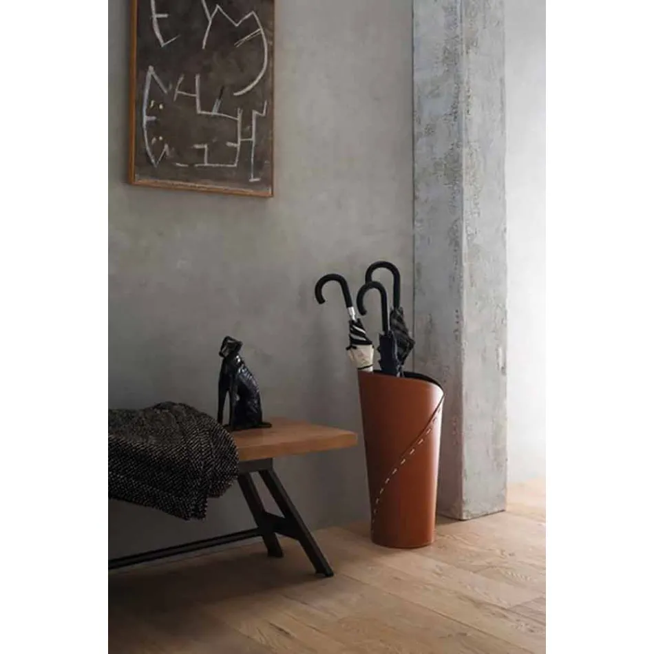 Kontorkomposition i moderne design i læder fremstillet i Italien - Giulio Viadurini