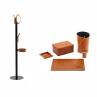 Kontorkomposition i moderne design i læder fremstillet i Italien - Andrea Viadurini