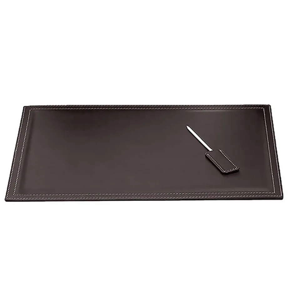 Kontorkomposition i moderne design i læder fremstillet i Italien - Andrea Viadurini