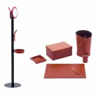 Kontorkomposition i moderne design i læder fremstillet i Italien - Andrea Viadurini