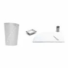 Moderne regenereret læderkontorsammensætning fremstillet i Italien - Meduna Viadurini