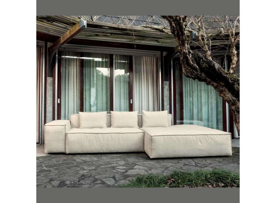 Sammensætning af 1 sofa, 1 armlæn og 1 halvø - bizart Viadurini