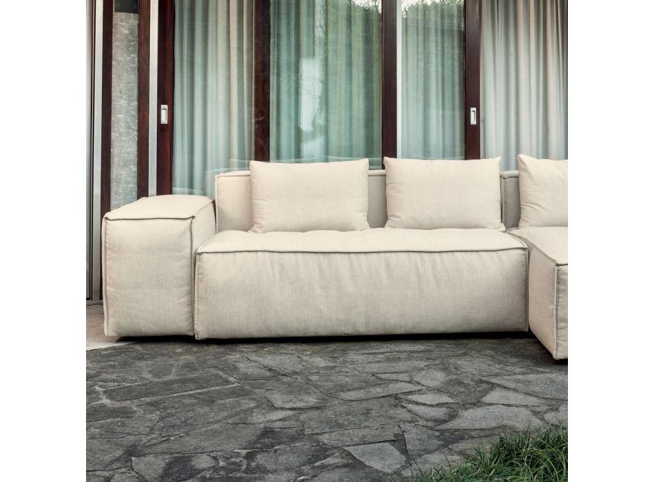 Sammensætning af 1 sofa, 1 armlæn og 1 halvø - bizart Viadurini