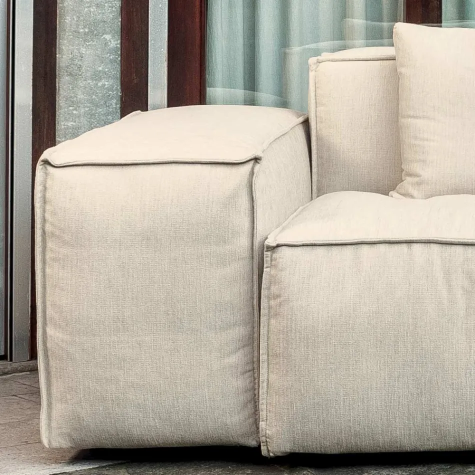 Sammensætning af 1 sofa, 1 armlæn og 1 halvø - bizart Viadurini