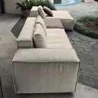 Sammensætning af 1 puf med ryglæn, 1 puf og 1 halvø - bizart Viadurini