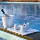 Sammensætning af 2 briller i hvid Carrara marmor fremstillet i Italien - Dolla Viadurini