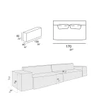 Sammensætning af 2 sofaer med ryglæn og 2 armlæn - bizart Viadurini