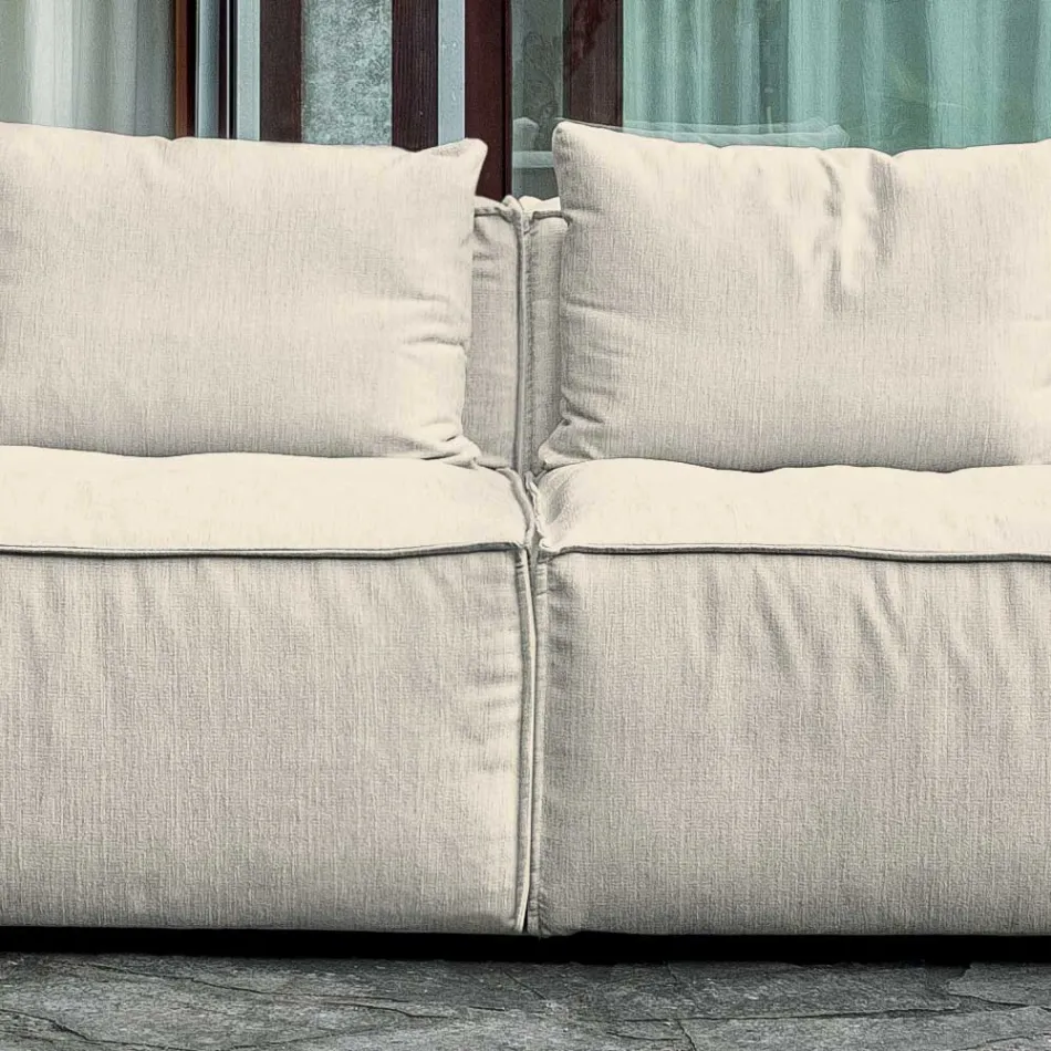 Sammensætning af 2 sofaer med ryglæn og 2 armlæn - bizart Viadurini