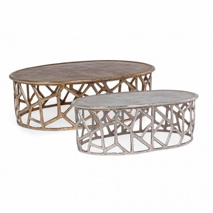 Sammensætning af 2 Homemotion aluminiums kaffeborde - Solomon Viadurini