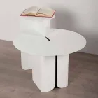 Sammensætning af 2 moderne kaffeborde i stål fremstillet i Italien - poppel Viadurini