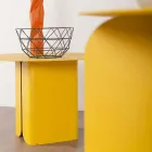 Sammensætning af 2 moderne kaffeborde i stål fremstillet i Italien - poppel Viadurini