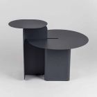 Sammensætning af 2 moderne kaffeborde i stål fremstillet i Italien - poppel Viadurini