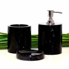 Sammensætning af 3 badeværelsestilbehør i poleret marmor fremstillet i Italien - Trevio Viadurini