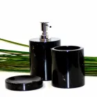 Sammensætning af 3 badeværelsestilbehør i poleret marmor fremstillet i Italien - Trevio Viadurini