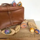 Sammensætning af 3 farvede vokslys, unikke stykker, lavet i Italien - Dela Viadurini