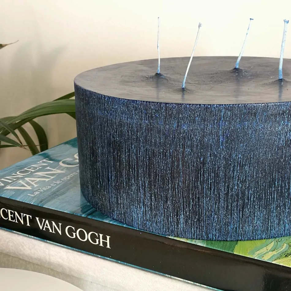 Sammensætning af 3 moderne runde vokslys lavet i Italien - Candie Viadurini