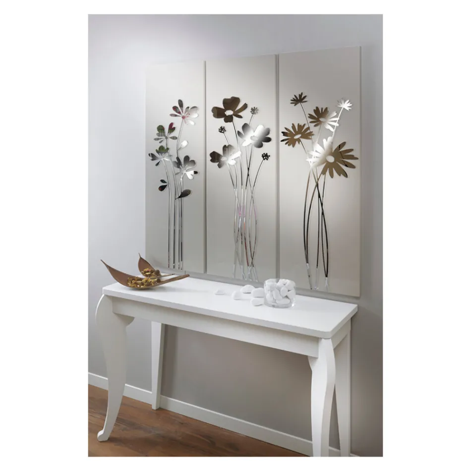 Sammensætning af 3 paneler, der viser 3 buketter med blomster lavet i Italien - Colleen Viadurini