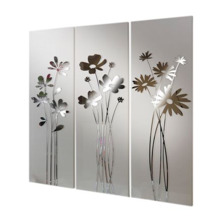 Sammensætning af 3 paneler, der viser 3 buketter med blomster lavet i Italien - Colleen Viadurini