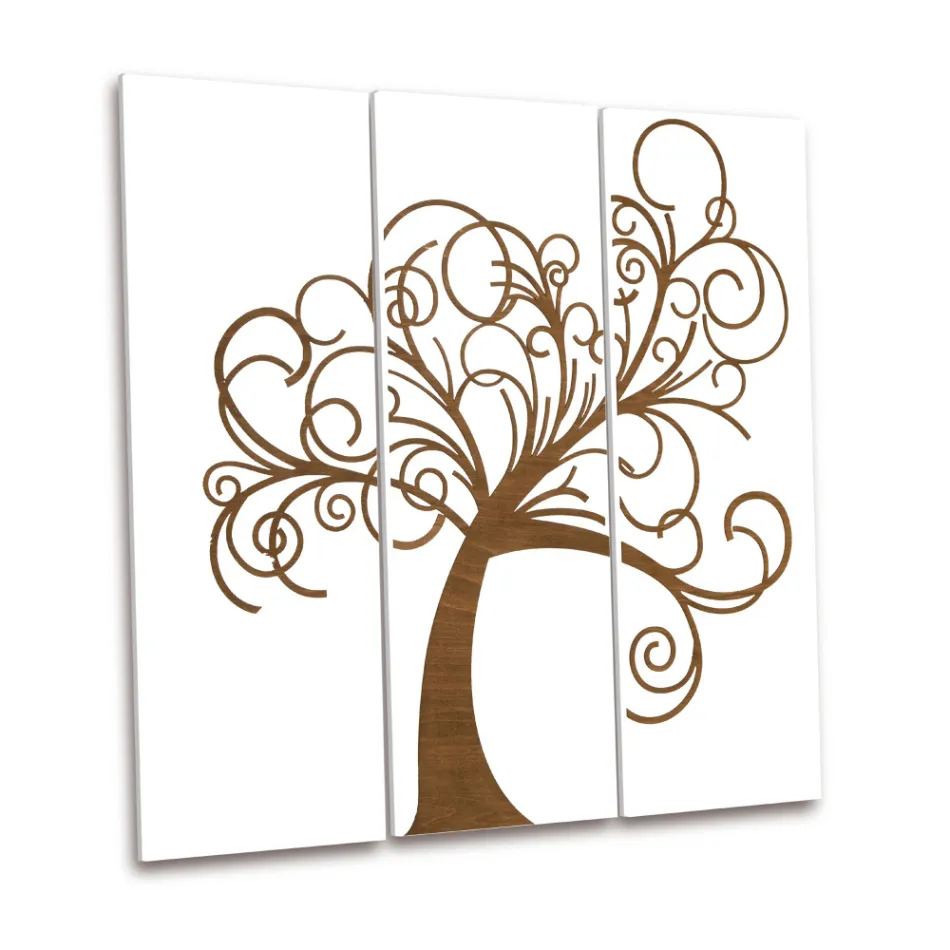 Sammensætning af 3 paneler, der repræsenterer livets træ lavet i Italien - Eliza Viadurini