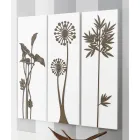 Sammensætning af 3 paneler, der viser brusehoveder og blade lavet i Italien - Eduardo Viadurini