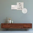 Sammensætning af 3 paneler med stilisering af en kvinde lavet i Italien - Kaori Viadurini