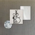 Sammensætning af 3 paneler med stilisering af kærlighed lavet i Italien - Keina Viadurini