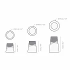 Sammensætning af 3 moderne lysestager i massivt fyrretræ - hvid Viadurini