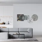 Sammensætning af 4 paneler med stiliseringen af kysset lavet i Italien - Kanna Viadurini