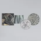 Sammensætning af 4 paneler med stiliseringen af kysset lavet i Italien - Kanna Viadurini