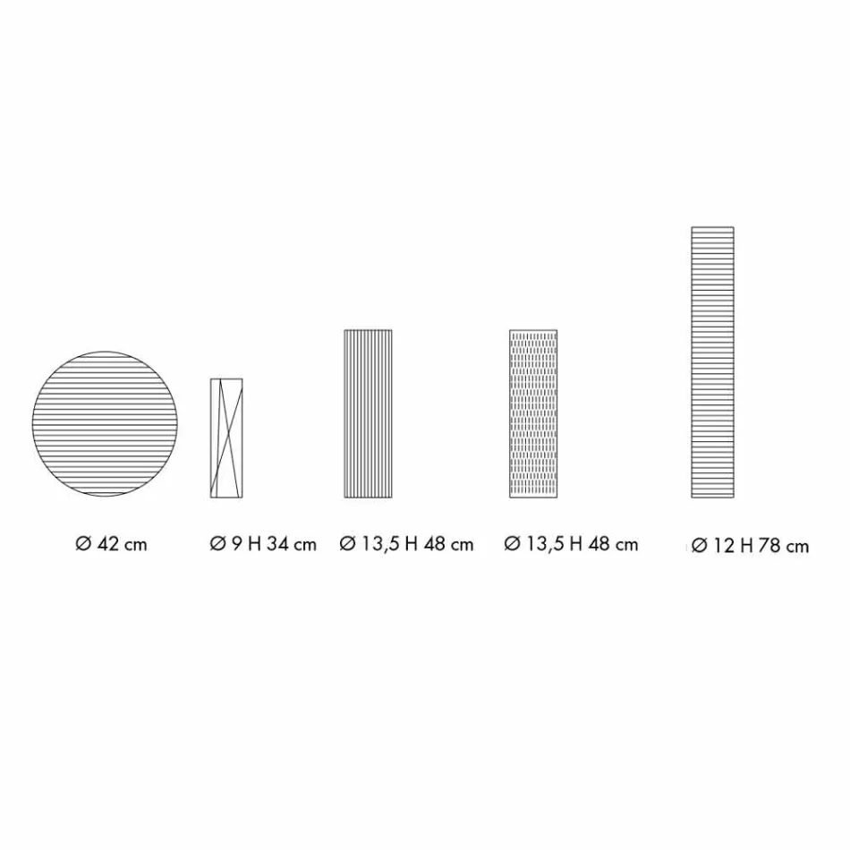 Sammensætning af 4 vaser og centerpiece i håndmalet porcelæn - Liberio Viadurini