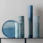 Sammensætning af 4 vaser og centerpiece i håndmalet porcelæn - Liberio Viadurini