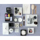 Sammensætning af tilbehør i marmorbadeværelse fremstillet i Italien, 4 stykker - Deano Viadurini