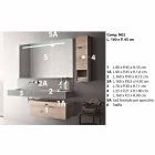 Designkomposition til moderne hængende møbler i badeværelset fremstillet i Italien - Farart2 Viadurini