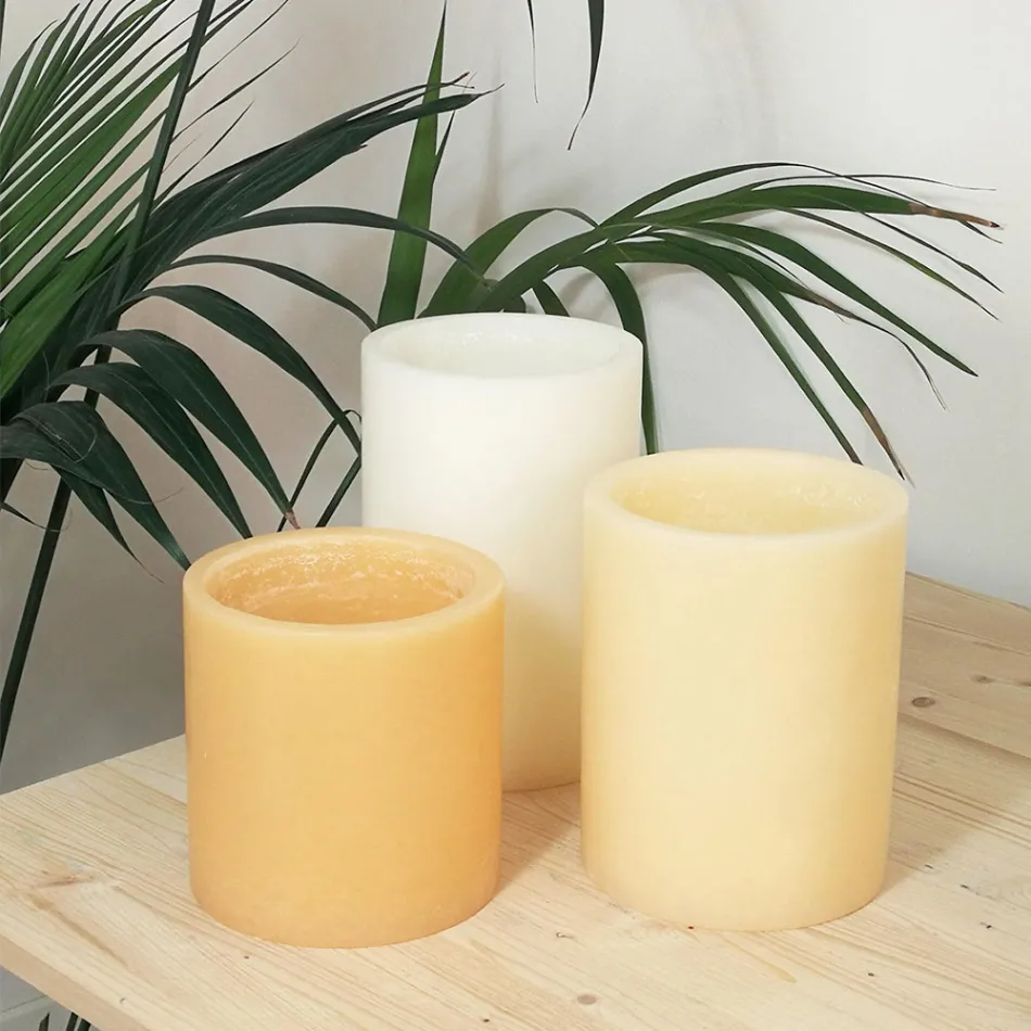 Sammensætning af duftende lanterner med fyrfadslys lavet i Italien 3 stykker - Terna Viadurini