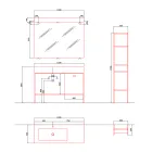 Sammensætning af håndlavede møbler til moderne badeværelse på jorden - Farart3 Viadurini