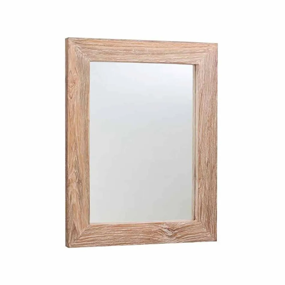 Sammensætning af moderne badeværelsesmøbler i massivt teaktræ - potte Viadurini