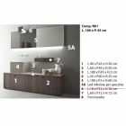 Moderne design jorden badeværelse møbler sammensætning - Farart1 Viadurini