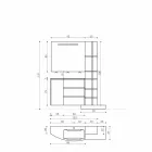 Sammensætning af møbler til badeværelset med moderne design - Callisi13 Viadurini